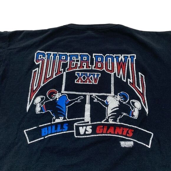 Vintage 1991 Super Bowl XXV Double Sided T-Shirt - Picture 3 of 6